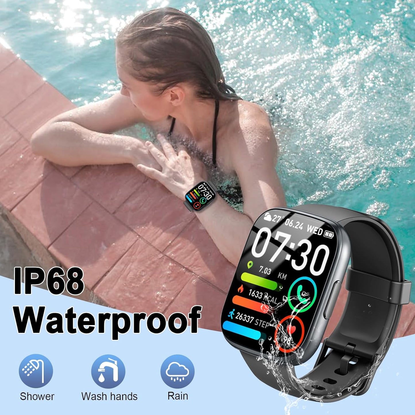 SmartWatch: reloj inteligente multifunción con llamadas Bluetooth y seguimiento de la salud