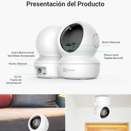 Cámaras de Seguridad WiFi – Pack de 2 con Visión Nocturna y Detección de Movimiento (Full HD 1080p)
