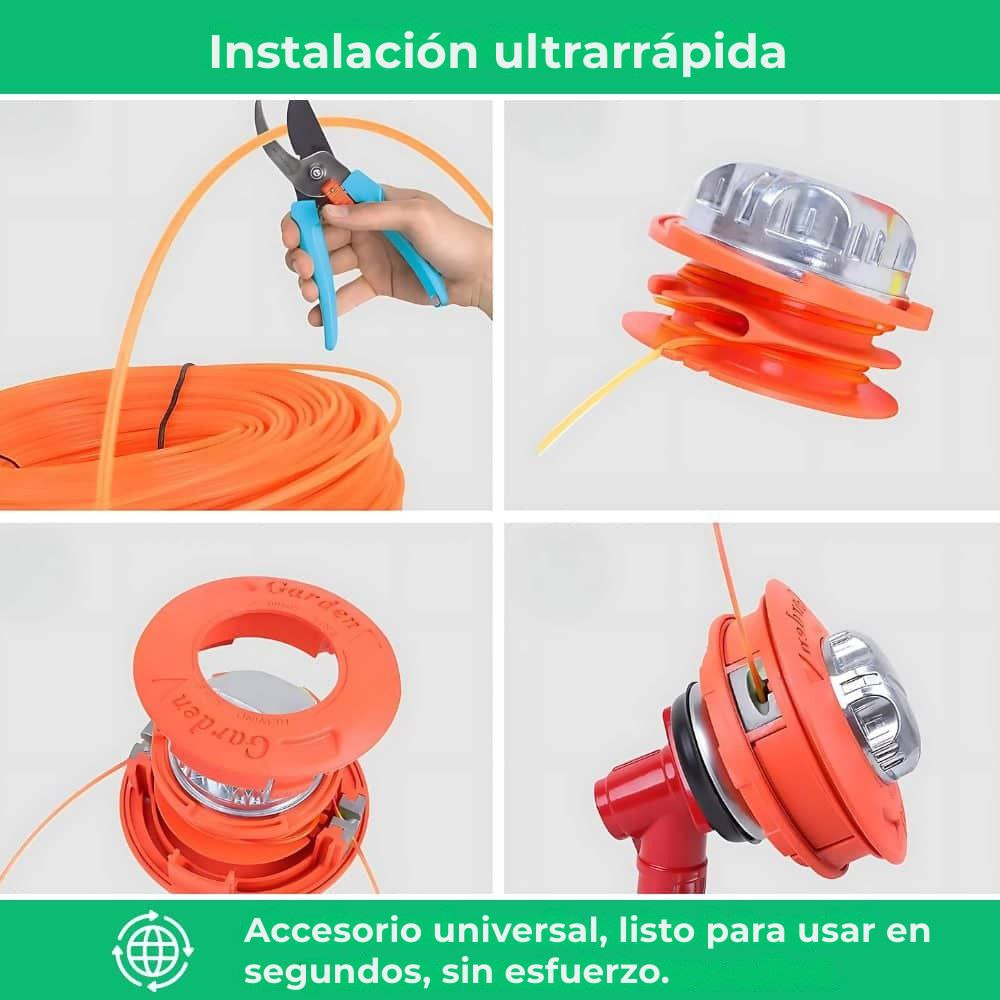G50 PRO Cabezal de desbrozadora ultrarresistente: corte limpio y rápido para el mantenimiento del jardín