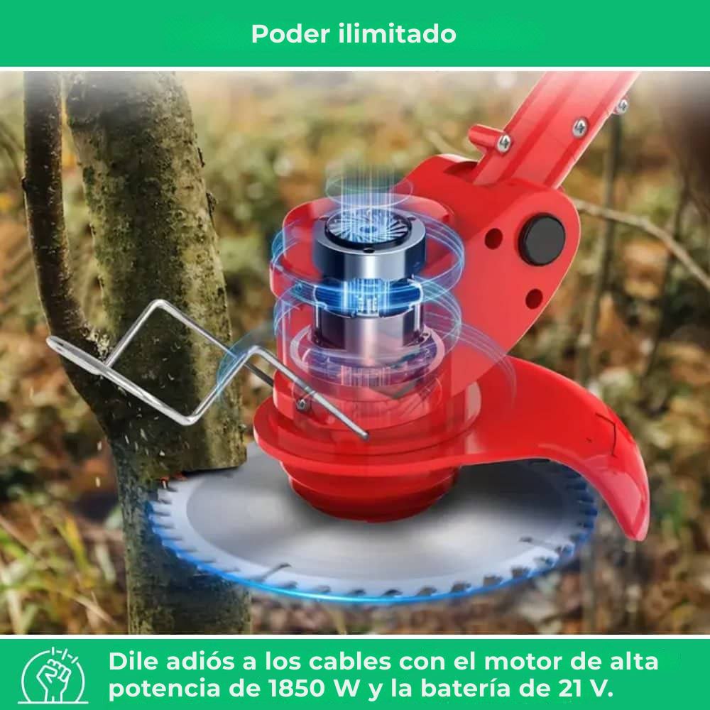 D80 PRO Desbrozadora inalámbrica de alta potencia: corta hierba, arbustos y ramas gruesas.