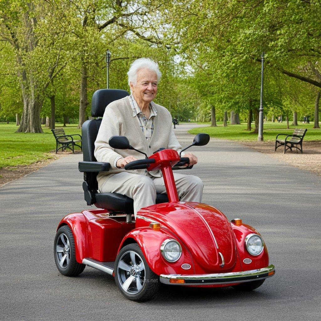 Scooter de movilidad inspirado en el escarabajo